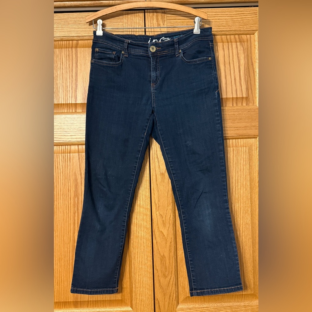 INC International Concepts Dark Blue Cropped Ankle Jeans 8